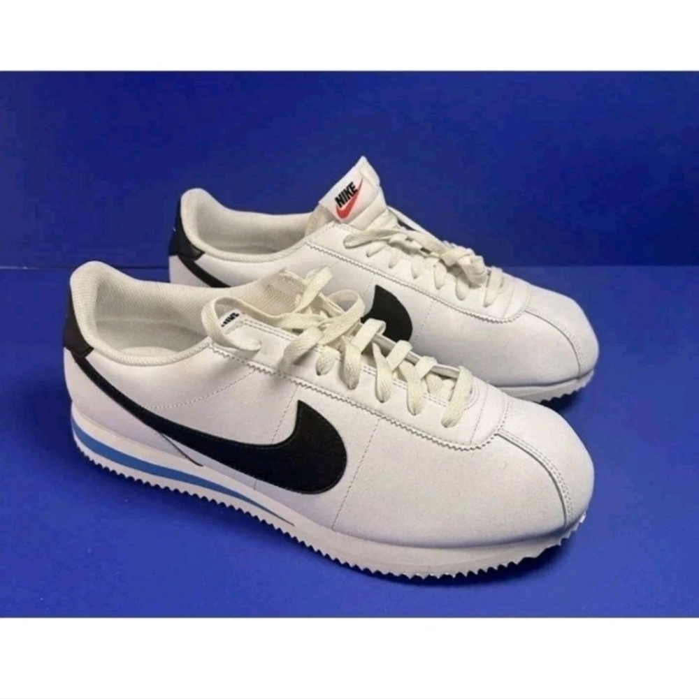 Nike Cortez '23 Shoes White Black Photo Blue DM4044-100 Men's Size 12 US